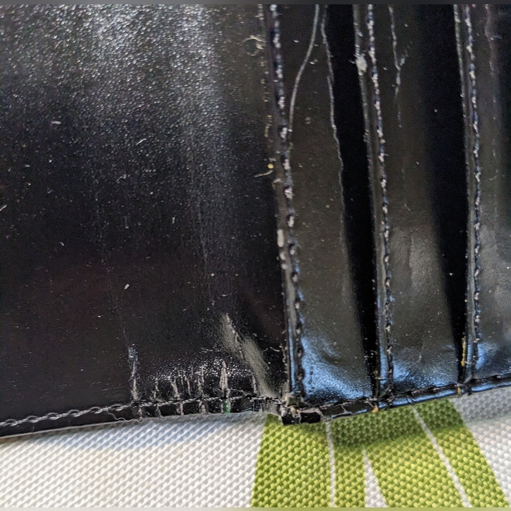Kate Spade PROJECT Striped Foldover Wallet W/ Callouts For Rehab Or Repurpose - Picture 8 of 16